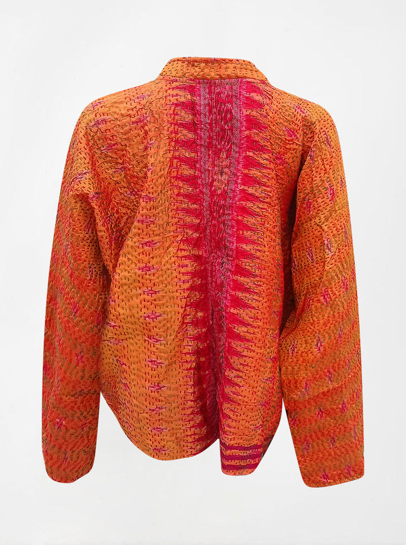 kantha vintage reversible collar vest sharda no waste sale