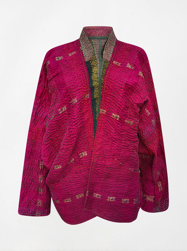 kantha vintage short jacket shriya (banarasi)