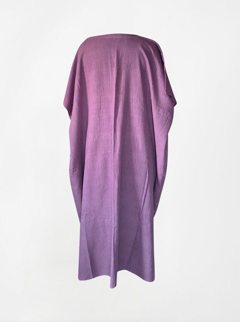 indigenous organic cotton tunic maxi mauve