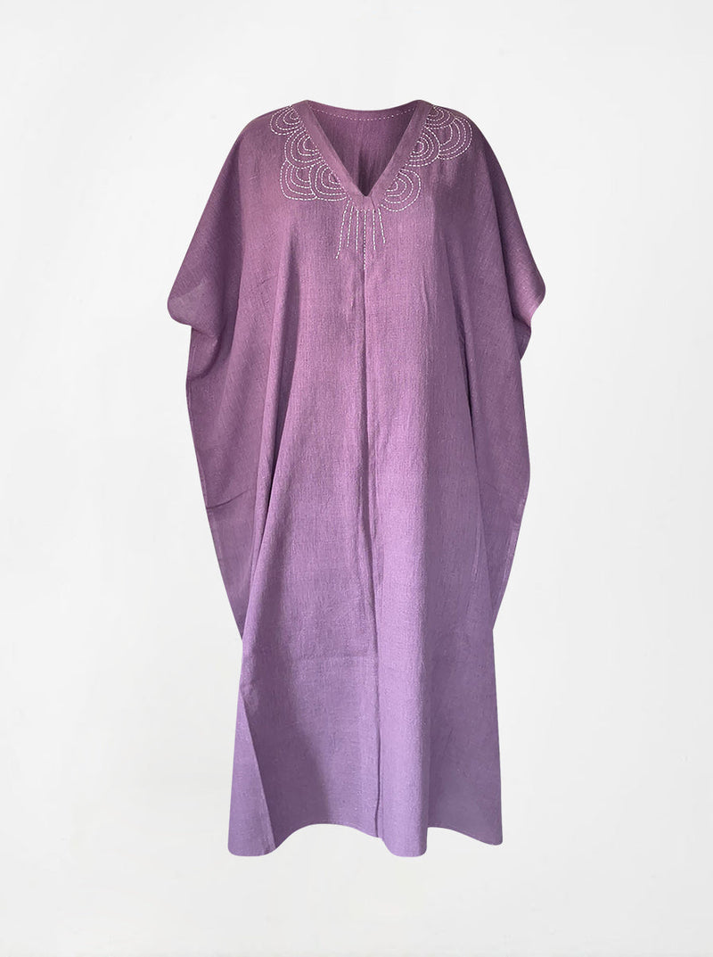 indigenous organic cotton tunic maxi mauve