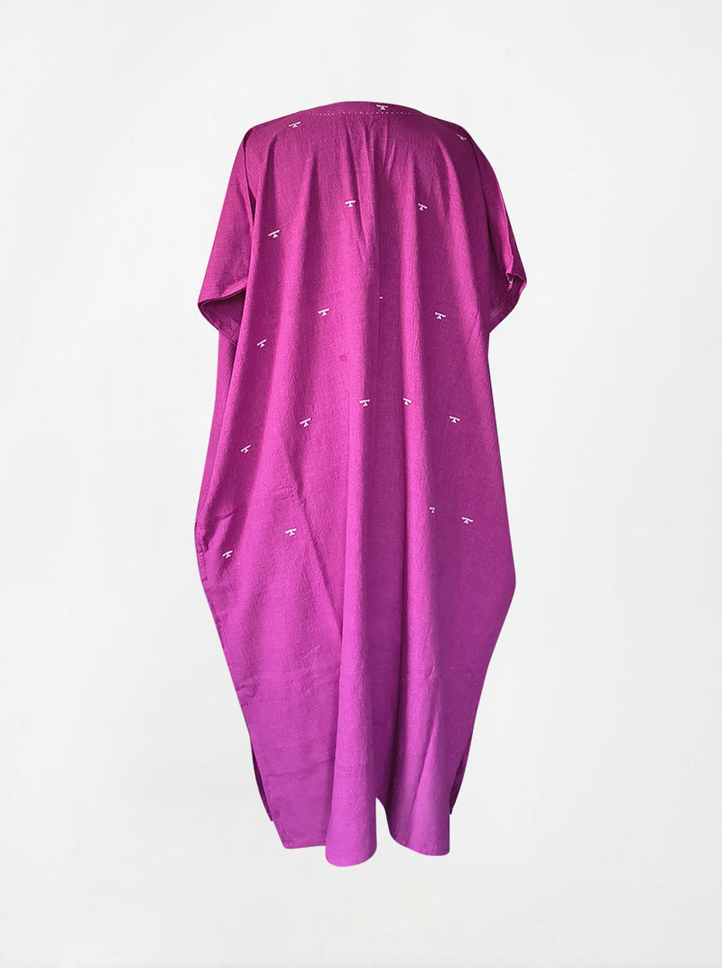 indigenous organic cotton tunic maxi pink