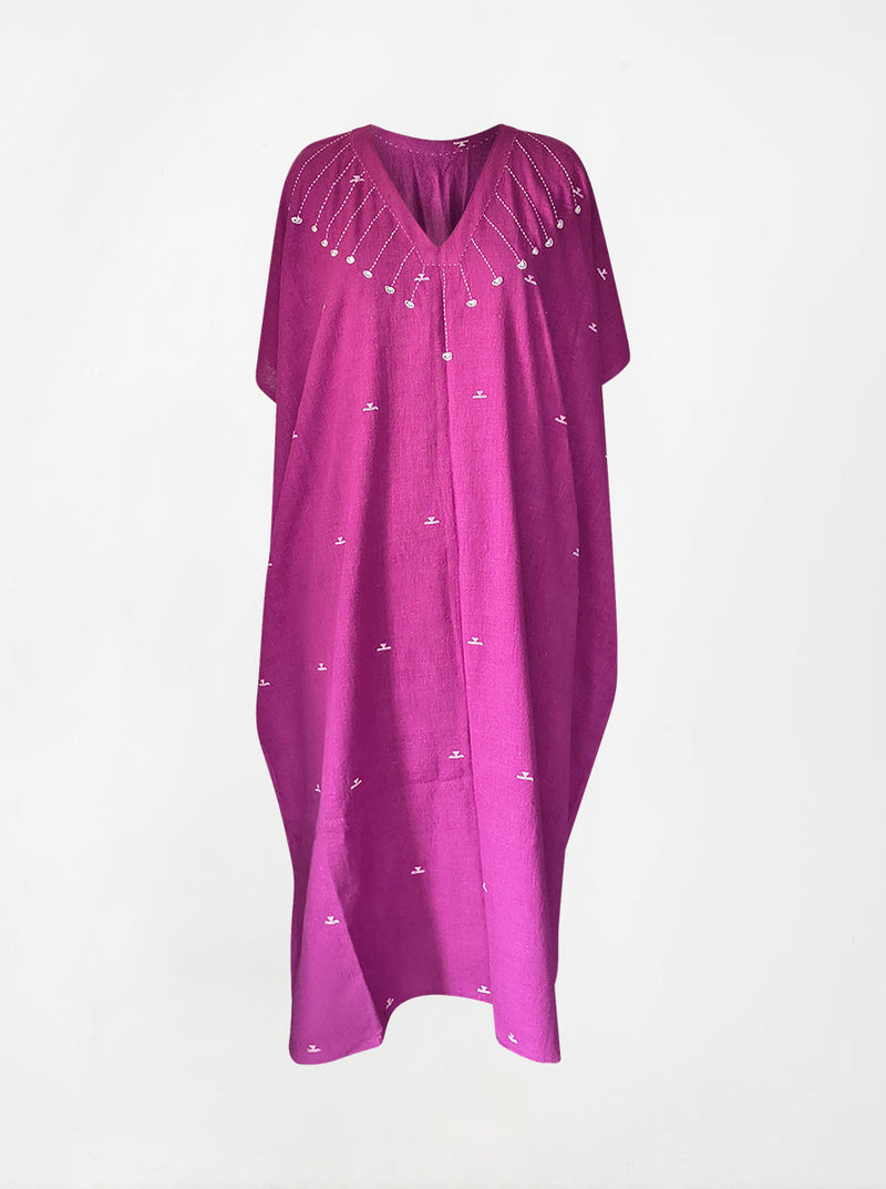 indigenous organic cotton tunic maxi pink