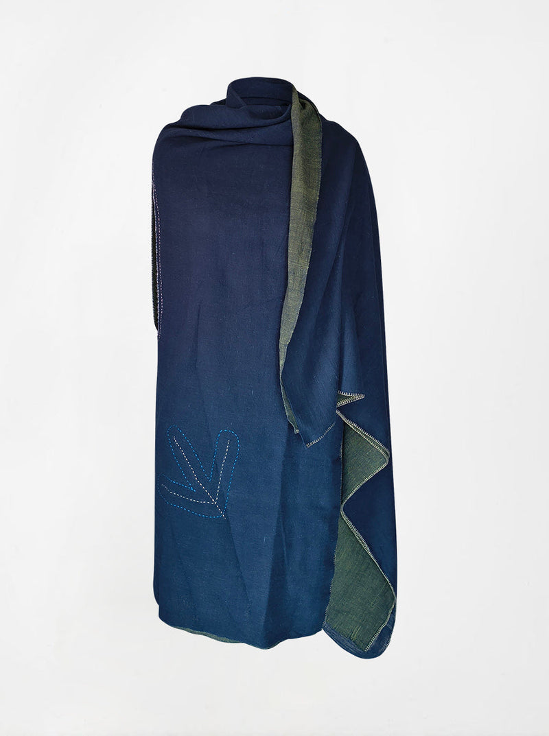 cape infinity duo kala organic cotton blue gold (double layer)