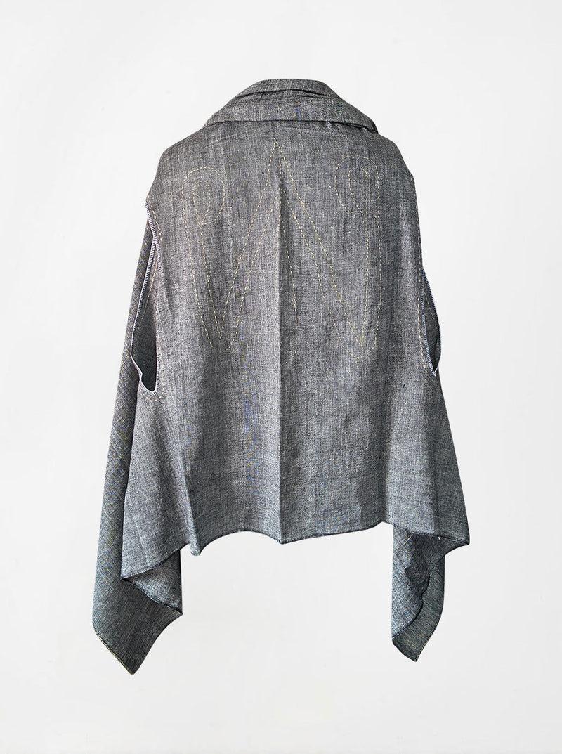 cape infinity duo kala organic cotton charcoal (single layer)