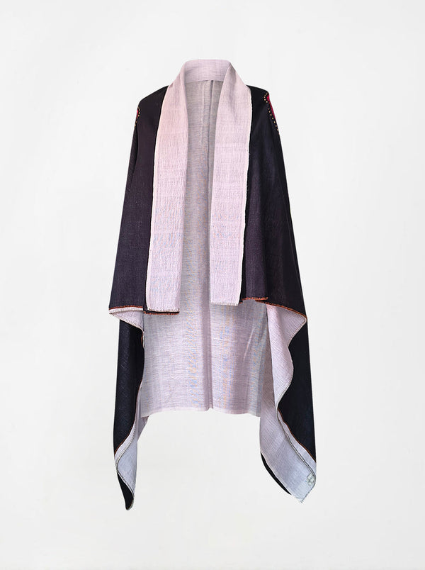 cape infinity duo kala organic cotton black and mauve (double layer)