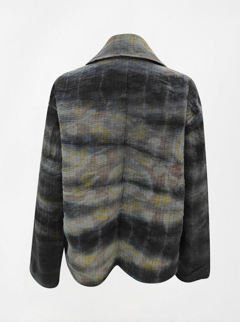 kantha vintage reversible collar jacket pallavi (tie and dye)
