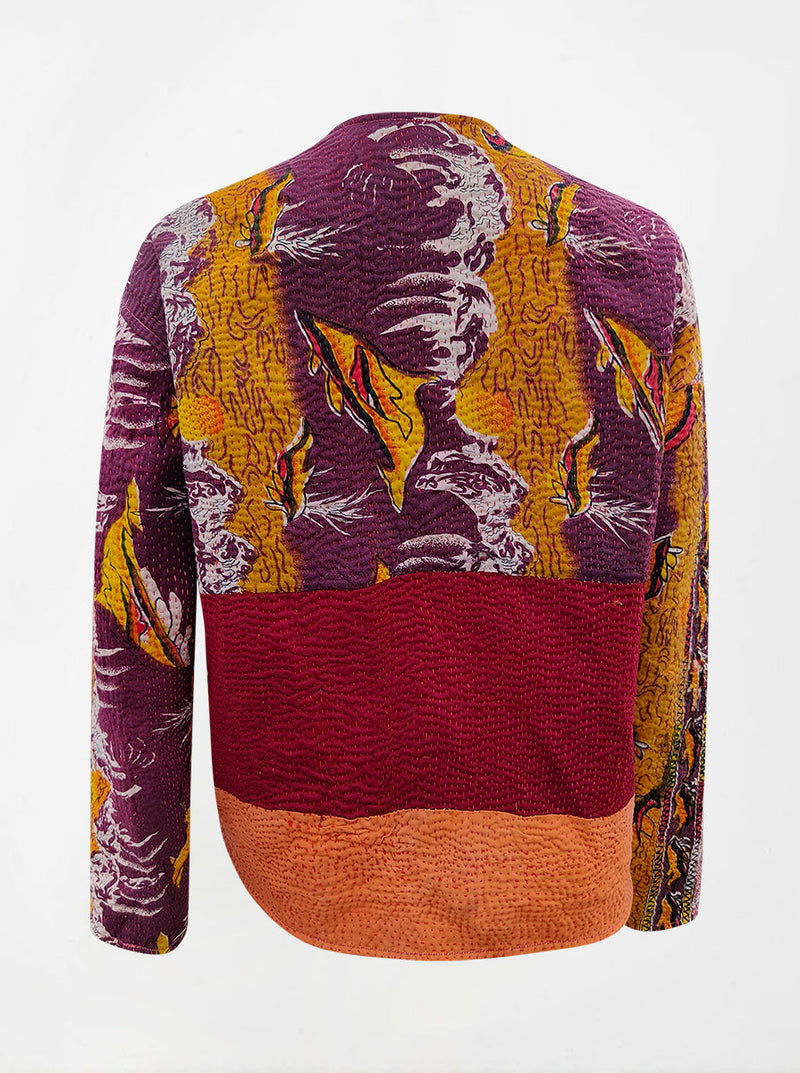 kantha vintage vest with sleeves asma no waste sale