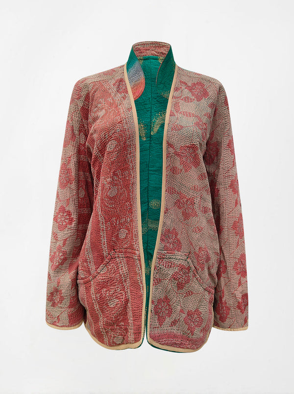 kantha vintage short jacket shampi (shravan)
