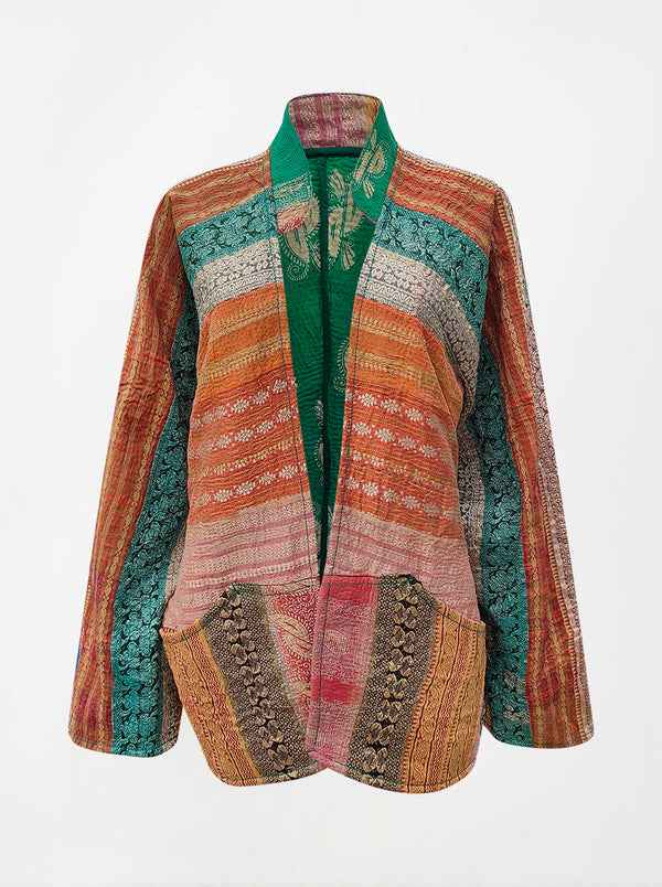 kantha vintage short jacket sapna (shravan)