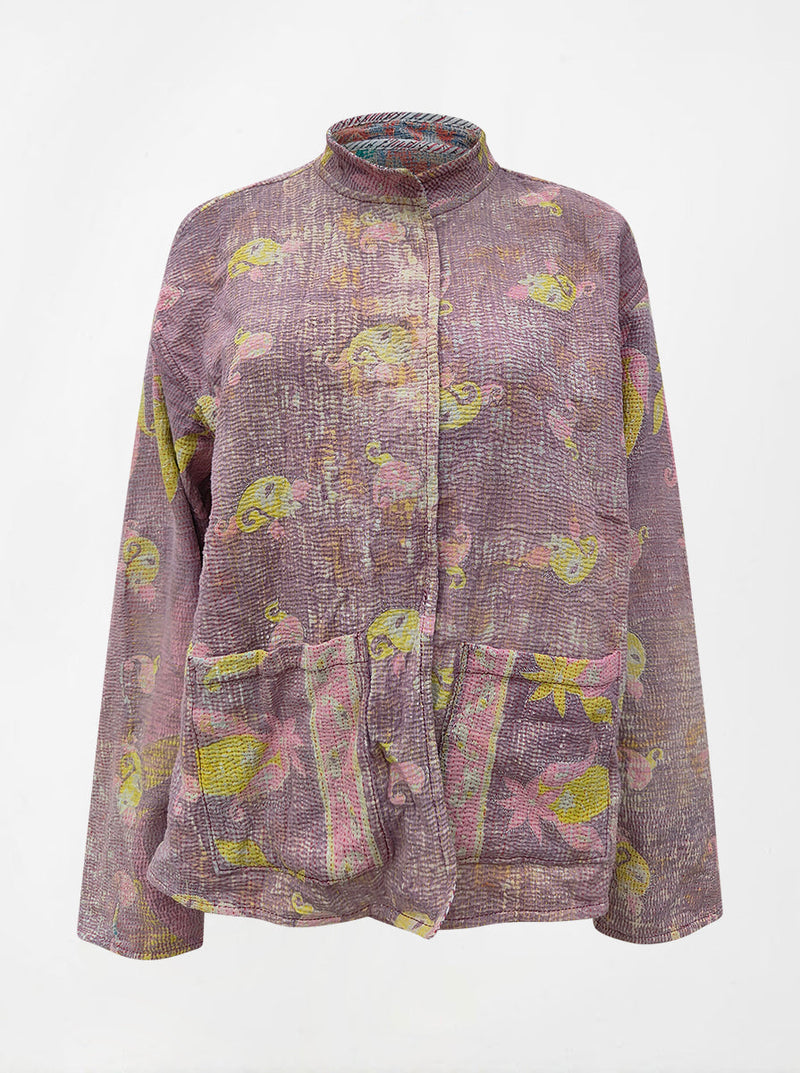 kantha vintage reversible collar vest  zeenat (shravan)