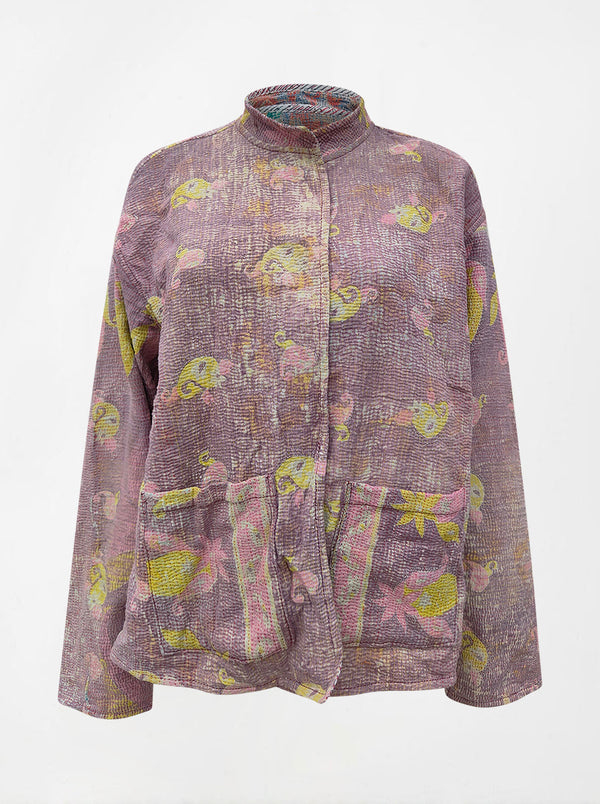 kantha vintage reversible collar vest  zeenat (shravan)