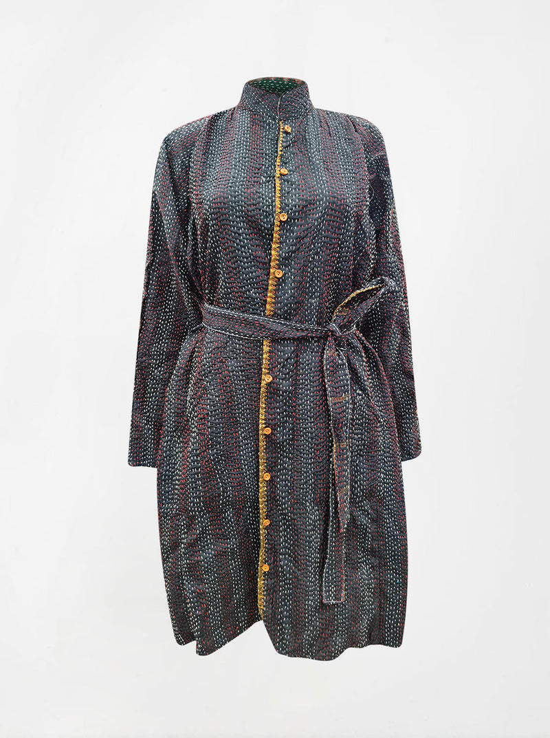 kantha vintage silk dress kanya (M)
