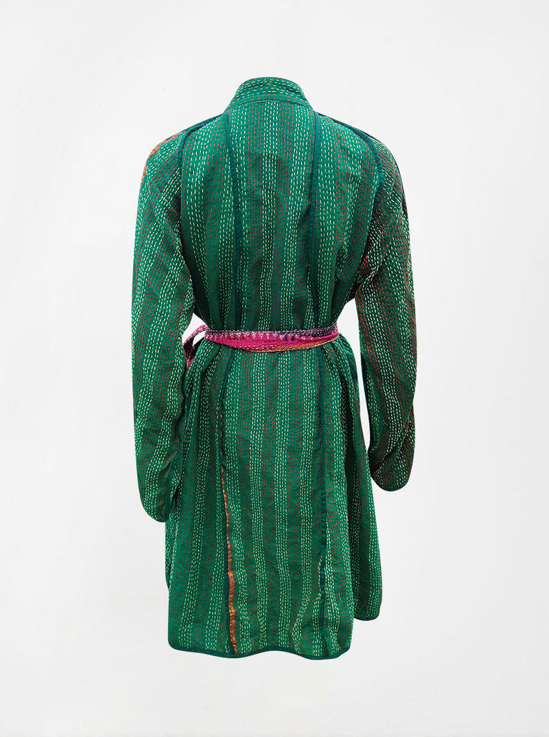 kantha vintage silk dress aisha (M)