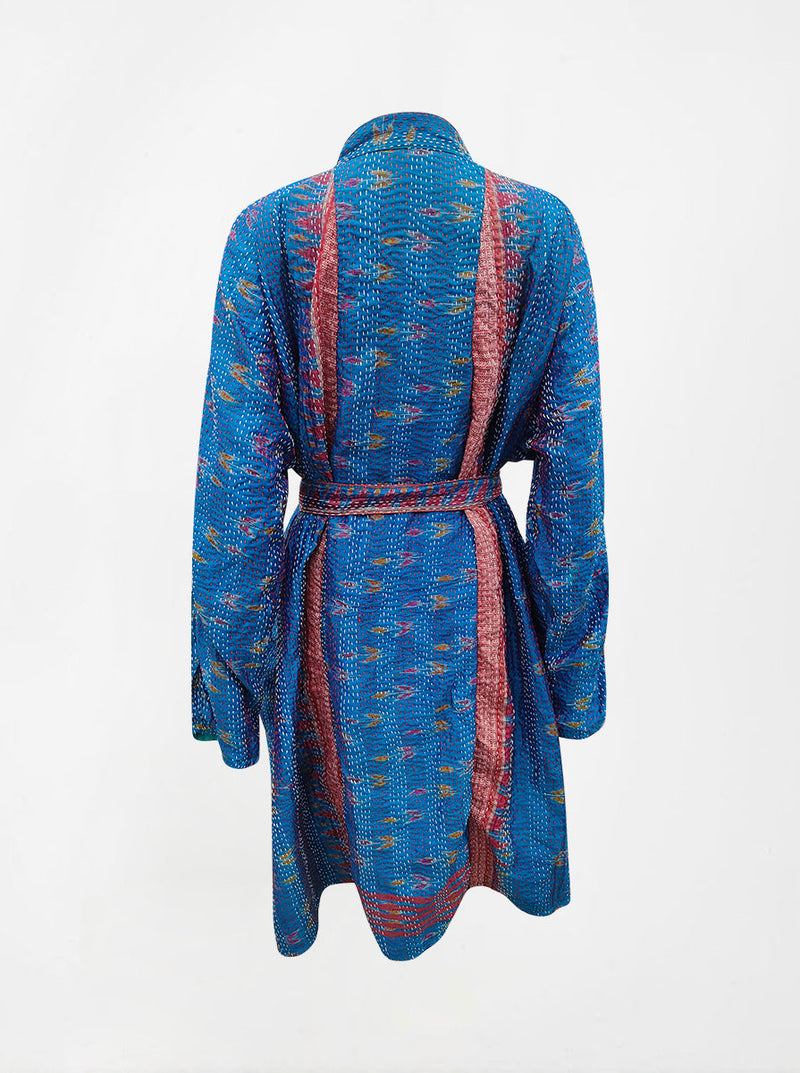 kantha vintage silk dress bindu (XL) no waste sale
