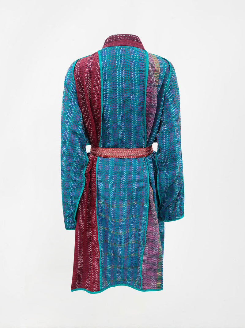 kantha vintage silk dress bindu (XL) no waste sale