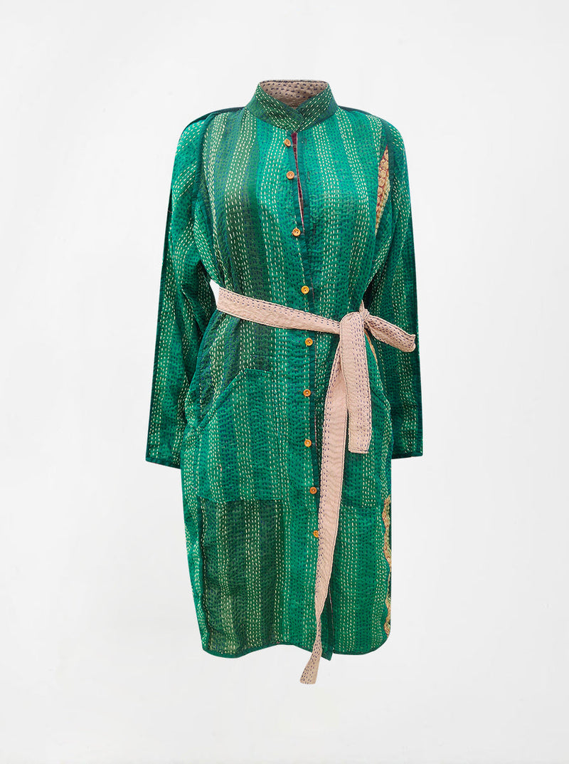 kantha vintage silk dress lali (L)