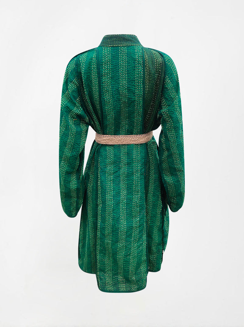 kantha vintage silk dress lali (L)
