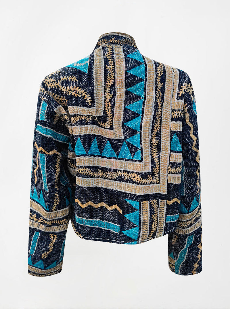 kantha vintage crop jacket shreya (Zinda)