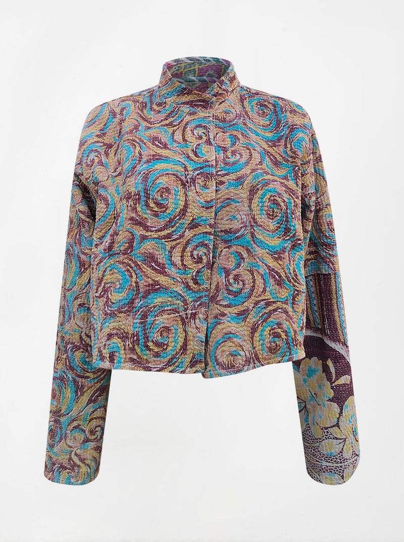kantha vintage crop jacket trupti (Zinda)