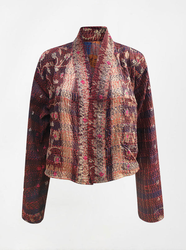 kantha vintage crop jacket benares vidya (Zinda)