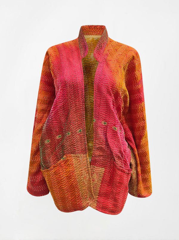 kantha vintage short jacket banaras bhairavi (Zinda)