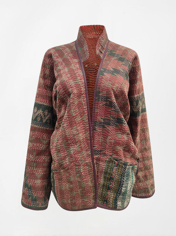 kantha vintage short jacket banaras bhagwati (Zinda)