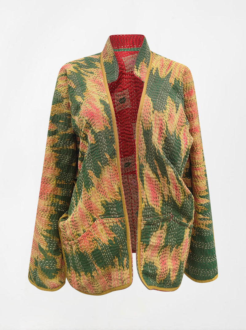 kantha vintage short jacket banaras dari (Zinda)