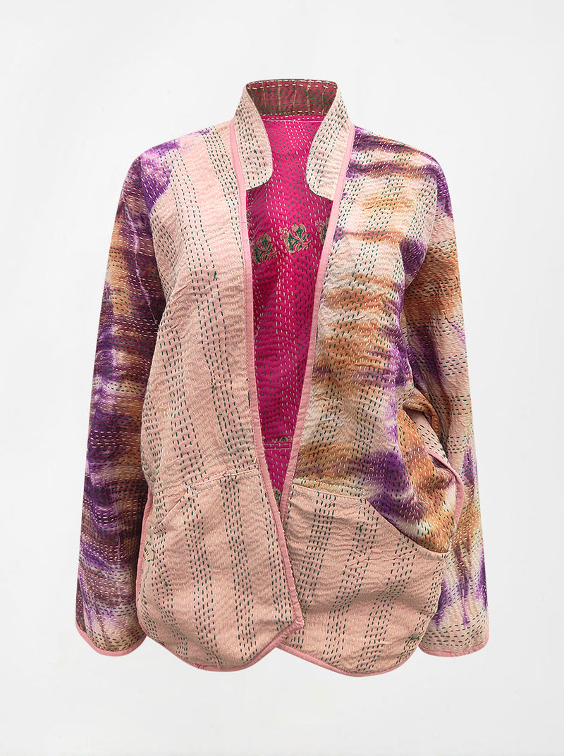 kantha vintage short jacket banaras daruni (Zinda)