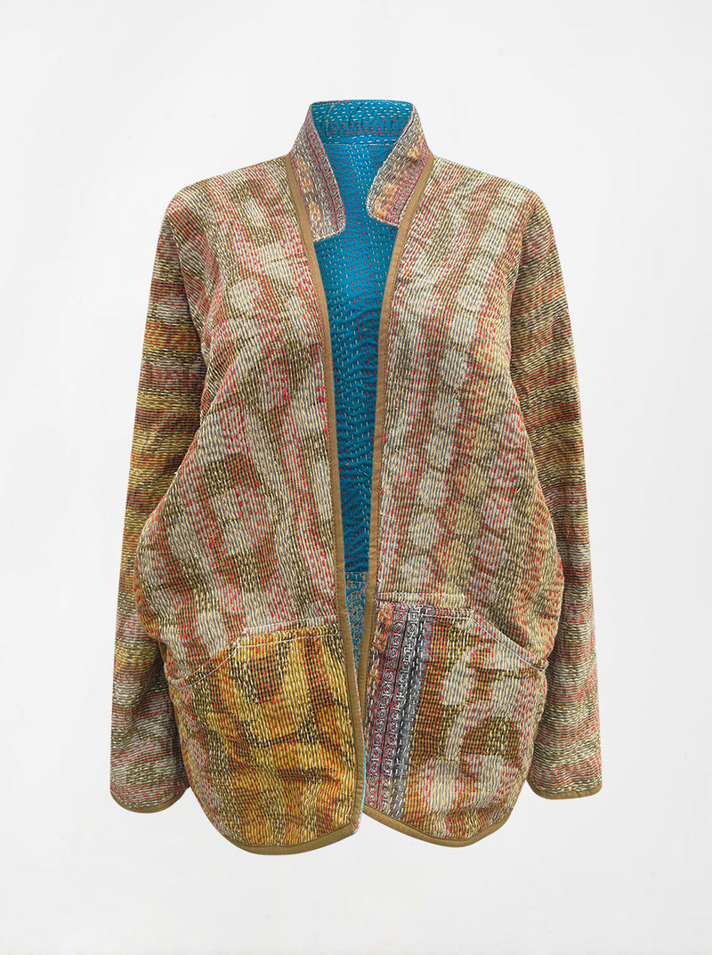 kantha vintage short jacket banaras karita (Zinda)