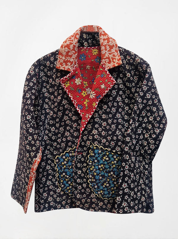 kantha vintage reversible blazer jacket shreya (boutique)