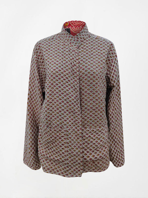 kantha vintage lite long crop jacket arpita