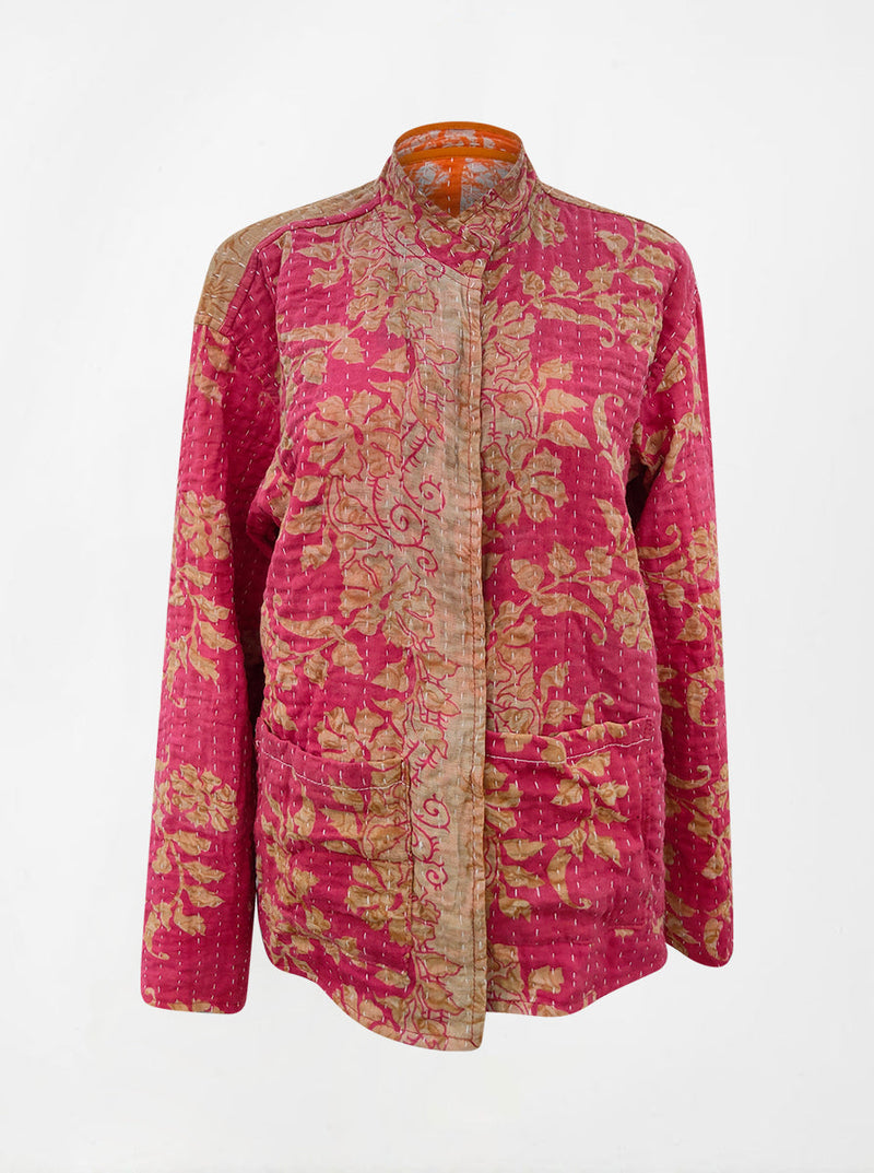 kantha vintage lite long crop jacket krupa