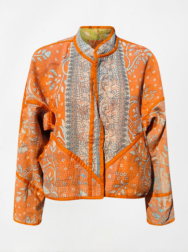 kantha vintage crop jacket babita (Phool)