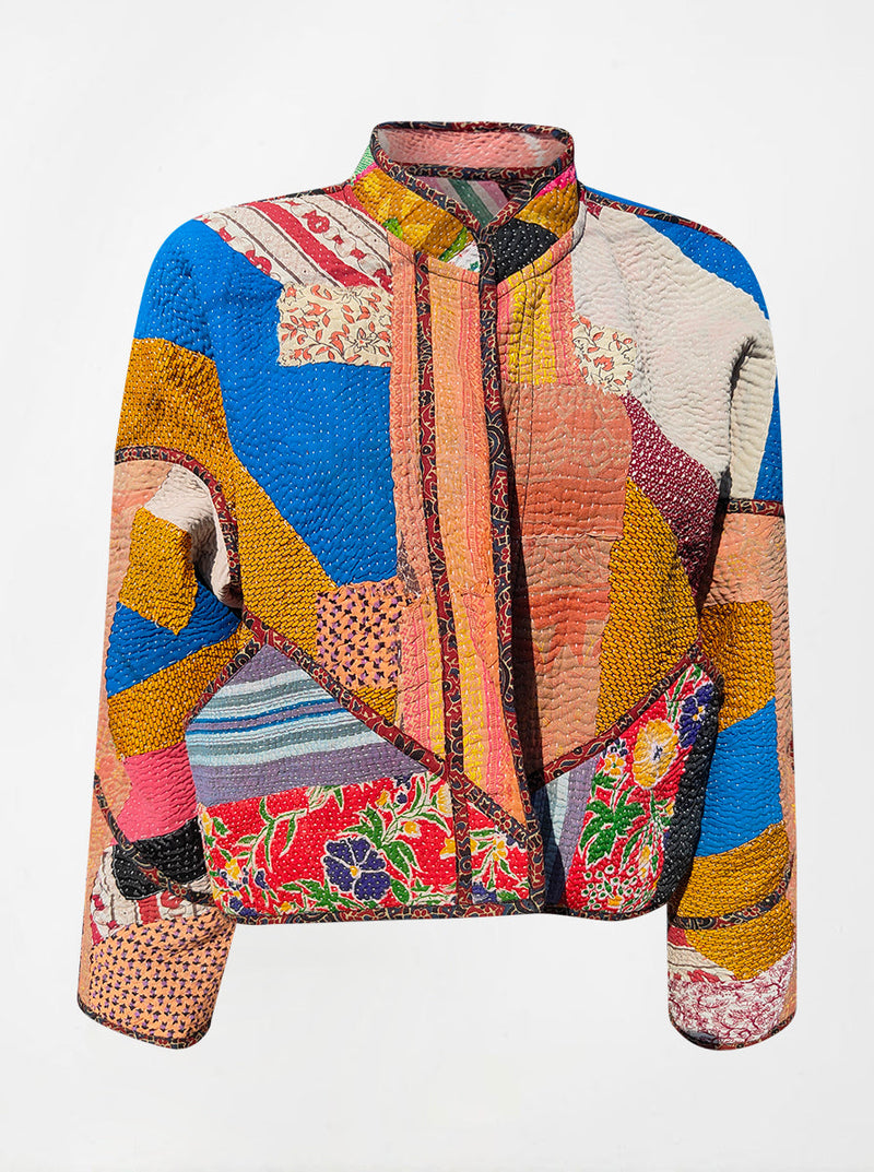 kantha vintage crop jacket shashi (Phool)