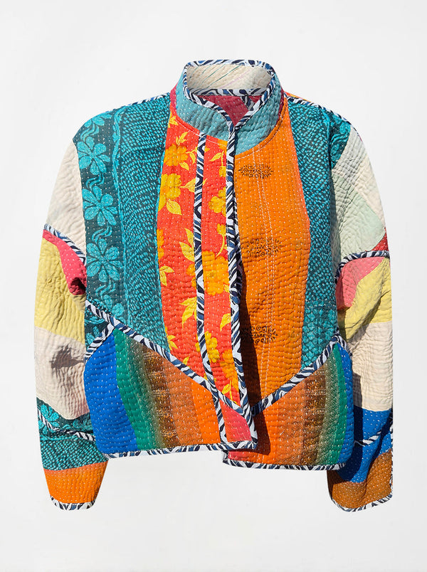 kantha vintage crop jacket sameera (Phool)