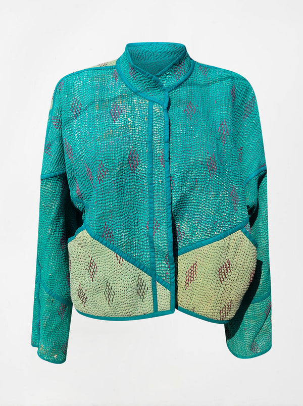 kantha vintage crop jacket chameli (Phool)