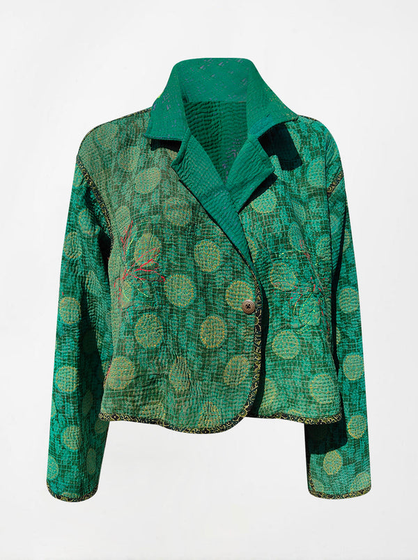 kantha vintage crop jacket geeta (Phool)