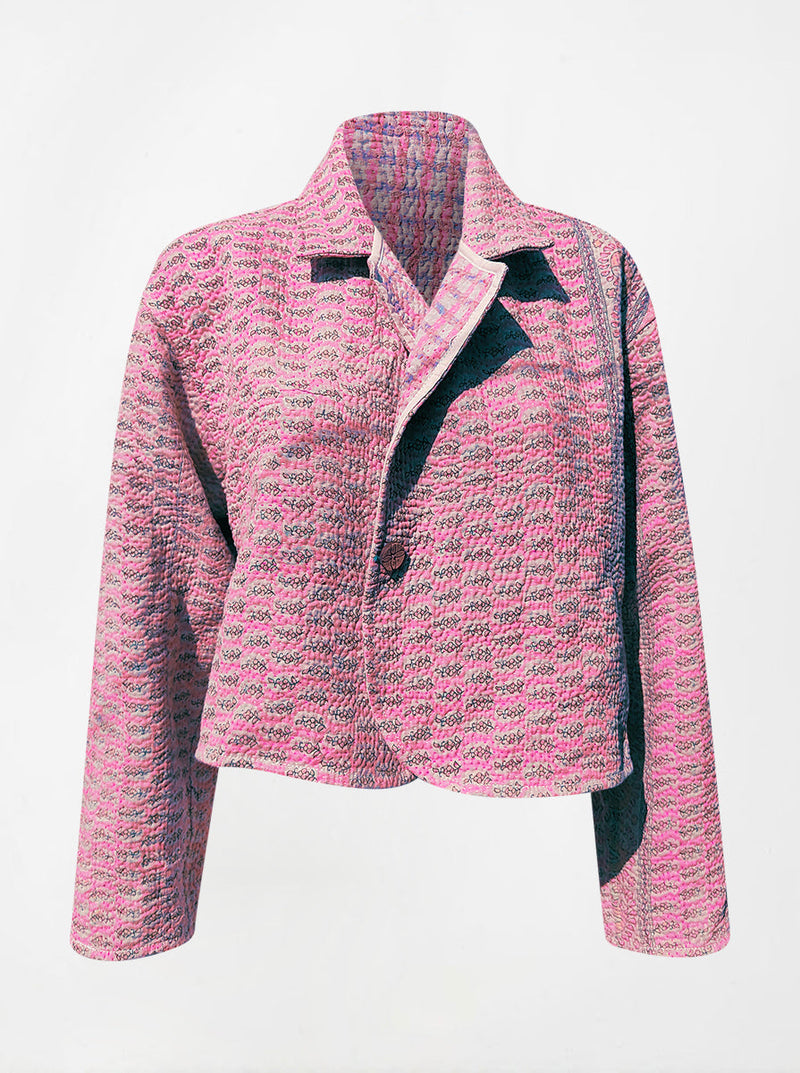 kantha vintage crop jacket unnati (Phool)