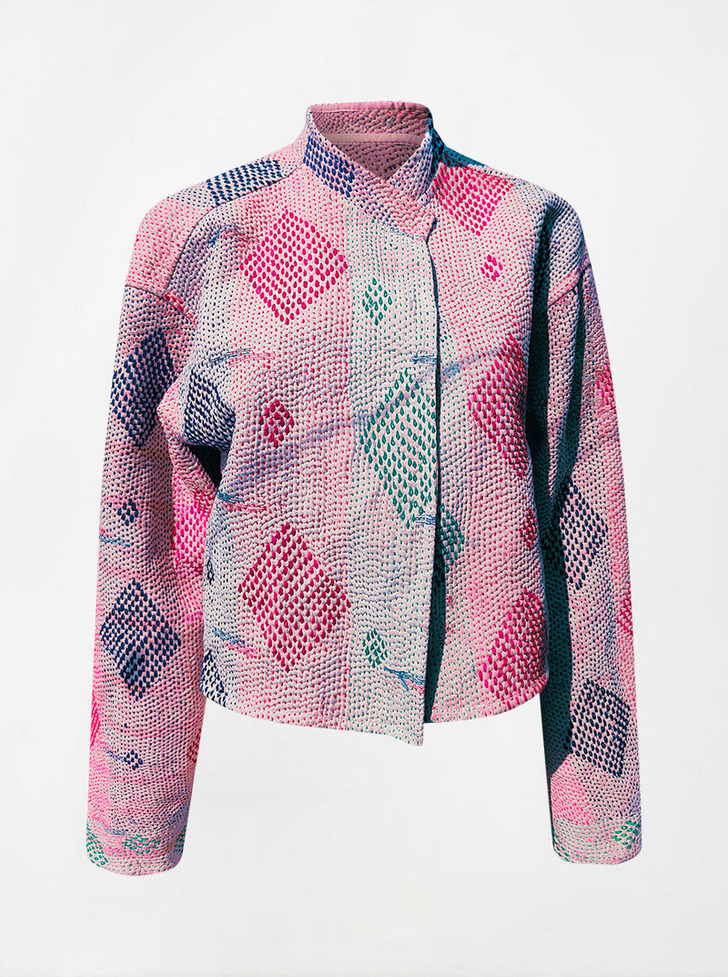 kantha vintage crop jacket reema (Phool)