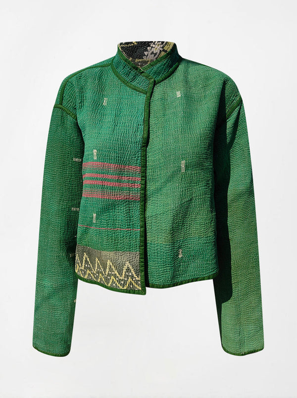 kantha vintage crop jacket shobha (Phool)
