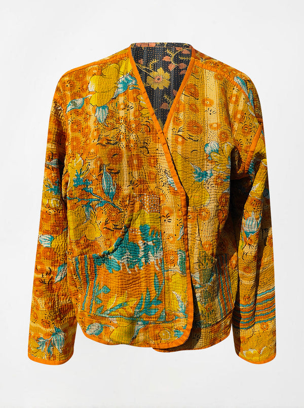 kantha vintage vest with sleeves shweta (Phool)