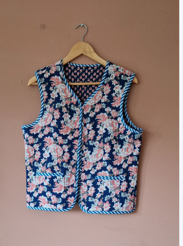recycled reversible cotton vest