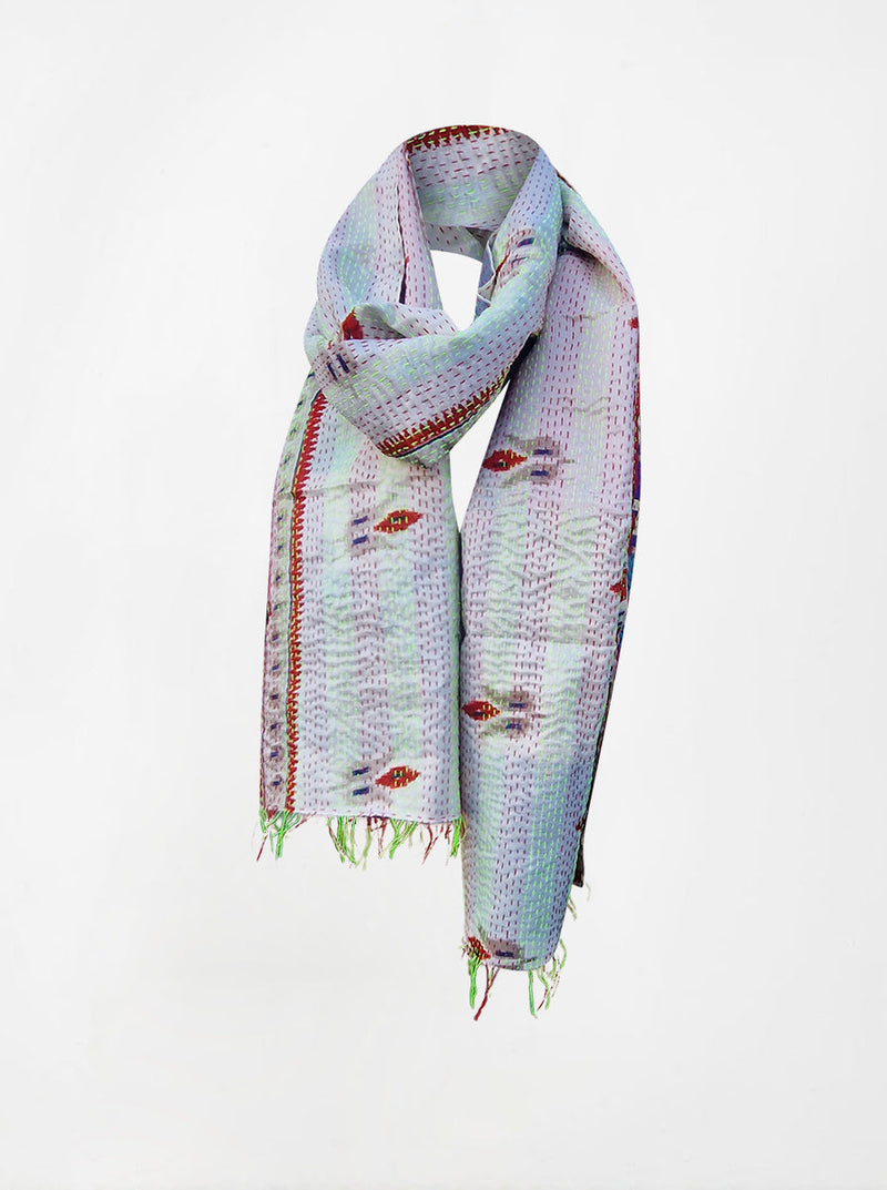 kantha vintage silk scarf