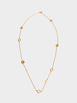 infinity gemstone necklace brass