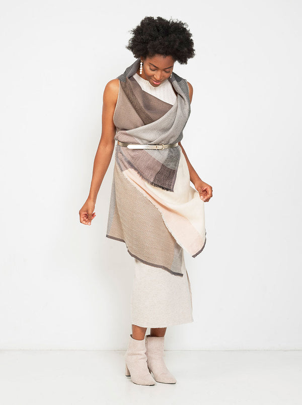cape infinity wool pebble