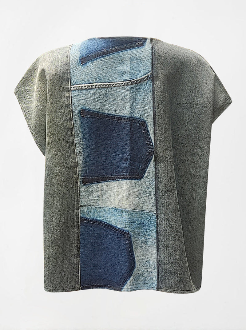 waste to wonder recycled denim vest miranda