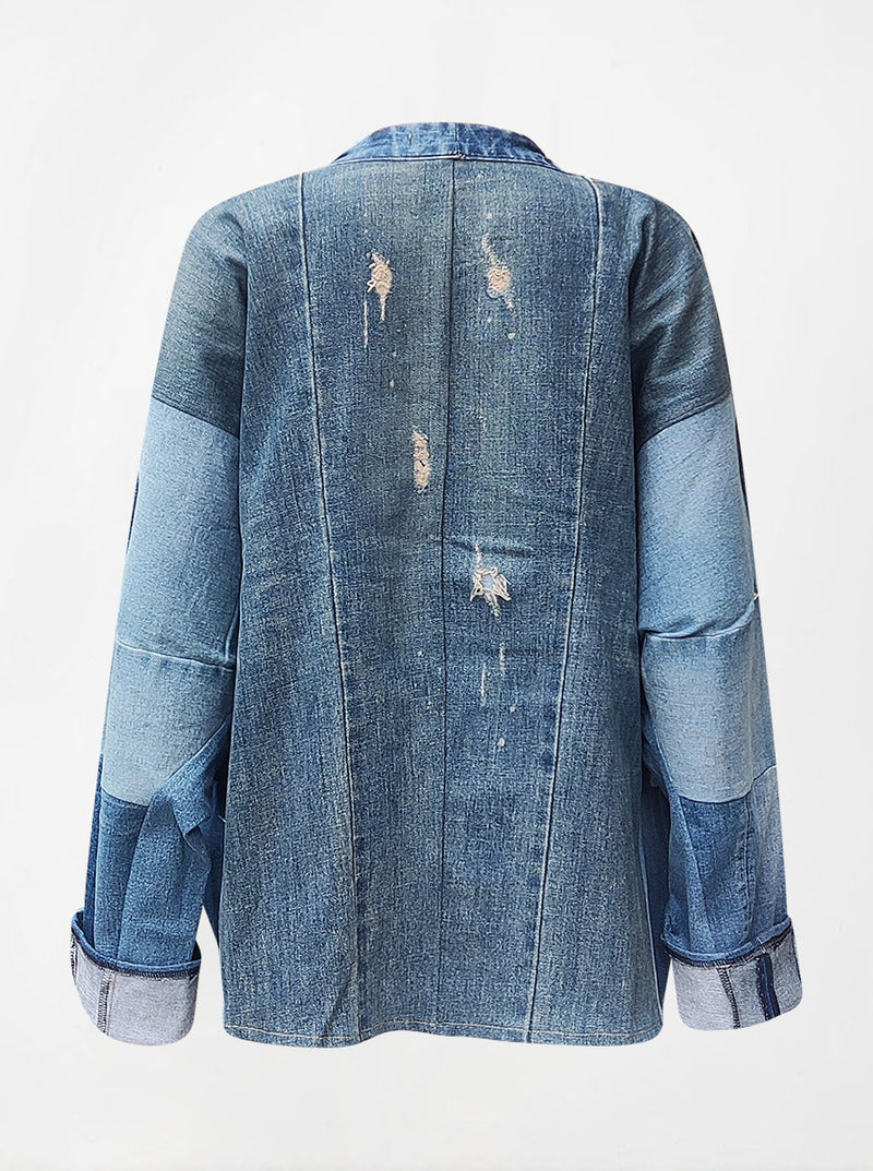 waste to wonder recycled denim short jacket kyra