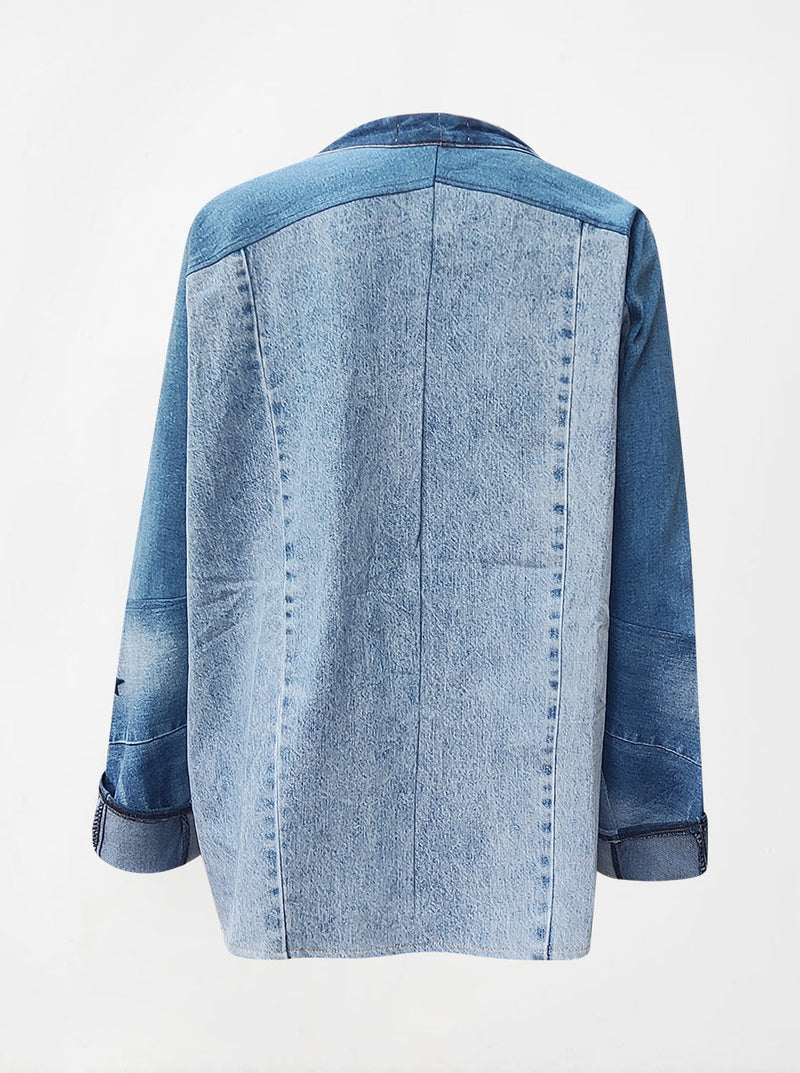 waste to wonder recycled denim short jacket zoey