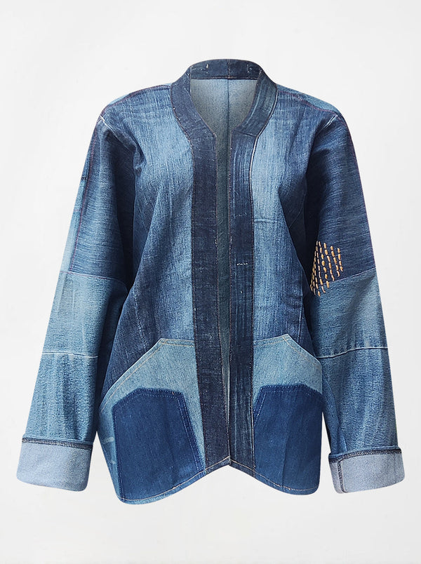 waste to wonder recycled denim short jacket natalie