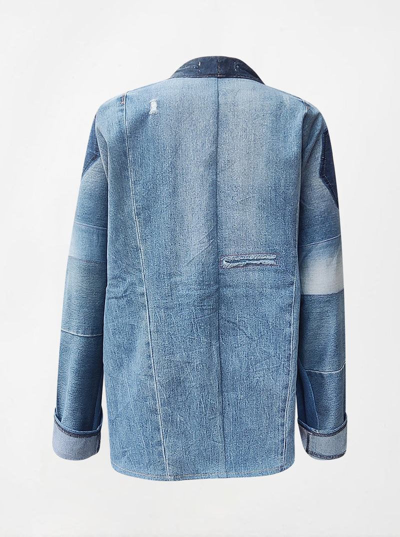 waste to wonder recycled denim short jacket natalie